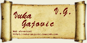 Vuka Gajović vizit kartica